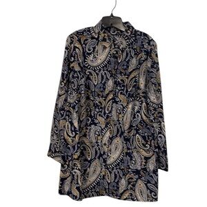 Jessica London paisley tunic cotton with a touch of stretch in size 16W